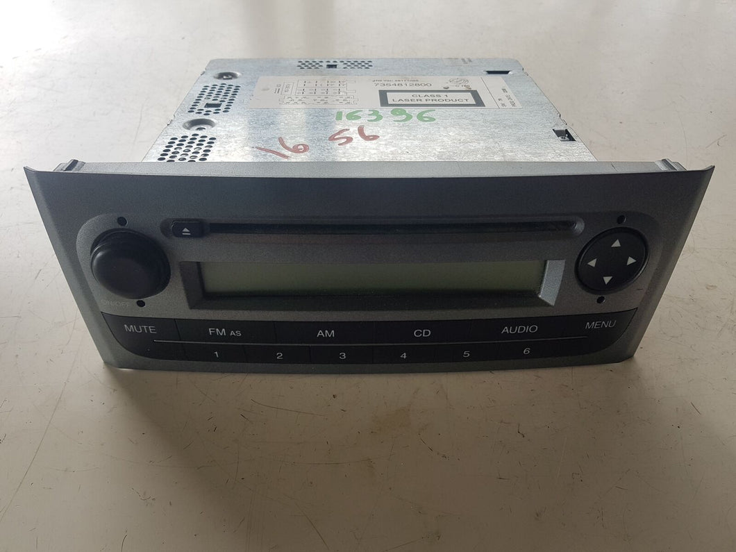 --	 7354812800 AUTORADIO RADIO FIAT GRANDE PUNTO 199 RICAMBIO USATO (NON FORNIAMO CODICE AUTORADIO, MA SOLO NUMERO DI TELAIO VEICOLO-SPEDIZIONE INCLUSA