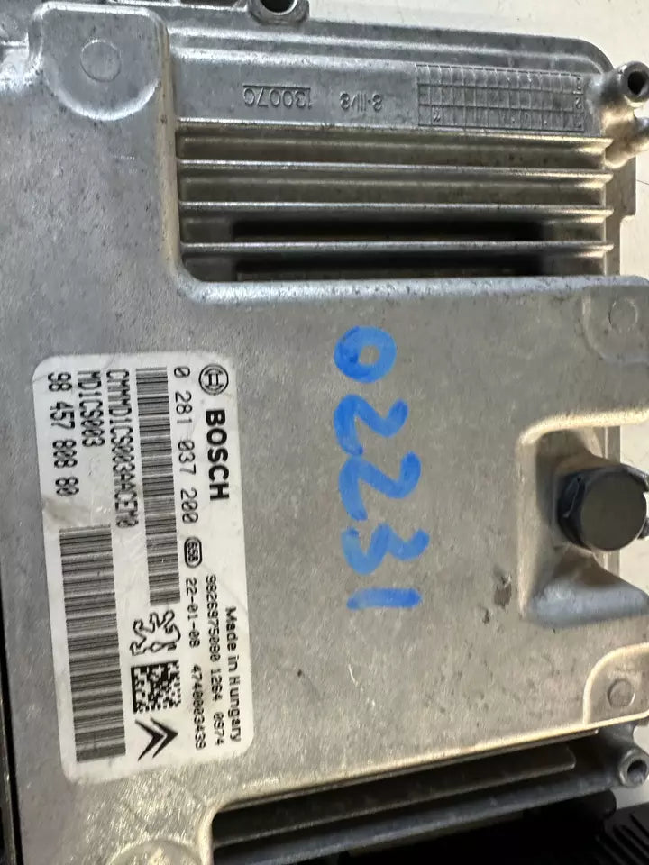 0281037200 KIT AVVIAMENTO CENTRALINA MOTORE OPEL Crossland X (P17) 1.5 (75) Diesel (110 CV / 81 kW F 15 DT (DV5RCE) anno 2022 YH01 9845780880 9832880280-00 - SPEDIZIONE INCLUSA