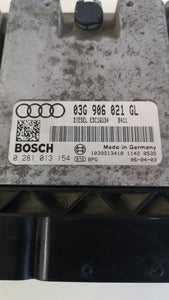 03G906021GL 0281013154 CENTRALINA MOTORE BOSCH AUDI A3 2.0 TDI 103KW 140CV 2007 - SPEDIZIONE INCLUSA -