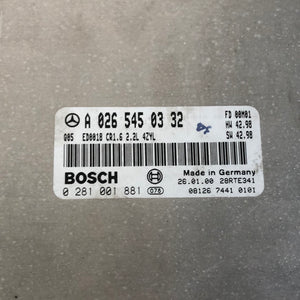 A0265450332 0281001881 CENTRALINA MOTORE BOSCH ECU MERCEDES CLASSE C W202 - SPEDIZIONE INCLUSA -