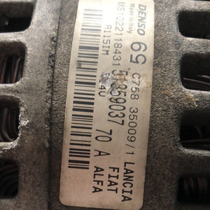 51859037 ALTERNATORE FIAT GRANDE PUNTO 1.4 B METANO 2010 - SPEDIZIONE INCLUSA -